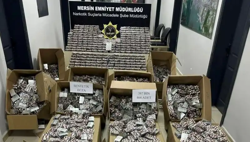 Mersin'de Uyuşturucu Operasyonu: 387 Bin Hap Ele Geçirildi!