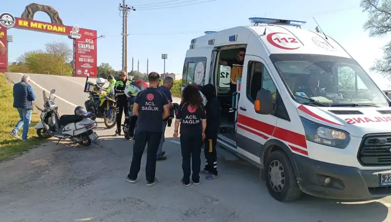 Edirne’de Heyecan Veren Motosiklet Kazası: İlginç Detaylar Ortaya Çıktı
