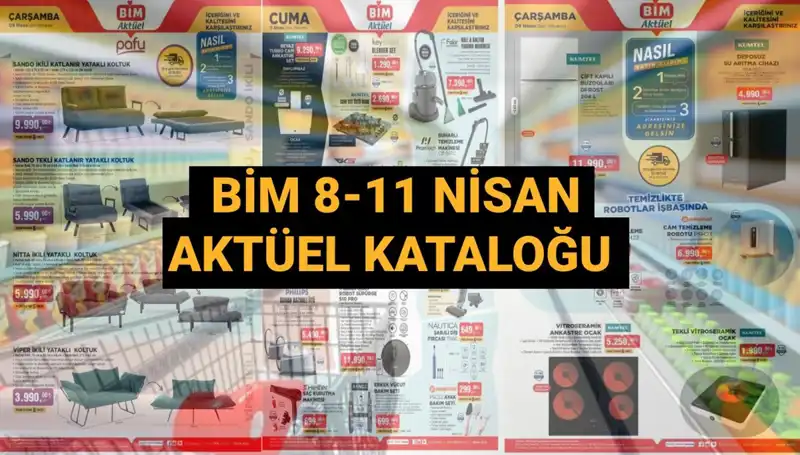 BİM 8-11 Nisan 2025 Aktüel Kataloğu: Yataklı Koltuklar ve Teknolojik Ürünlerle Dolu