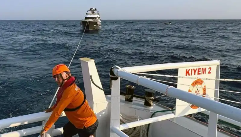 Marmaris Açıklarında Sürüklenen Tekne Tehlikeden Kurtarıldı